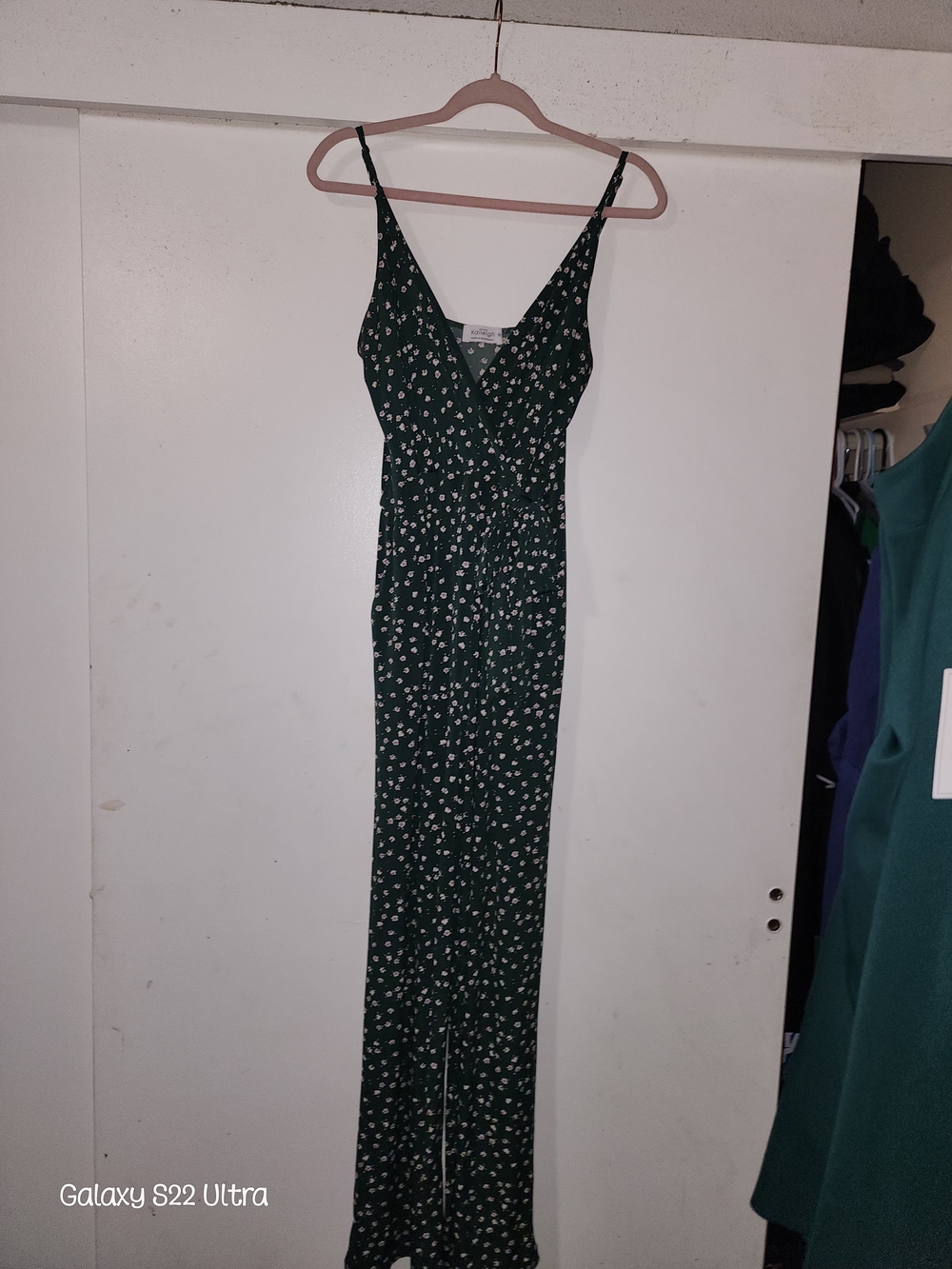 Kaileigh Forest Green Floral Maxi Jumpsuit